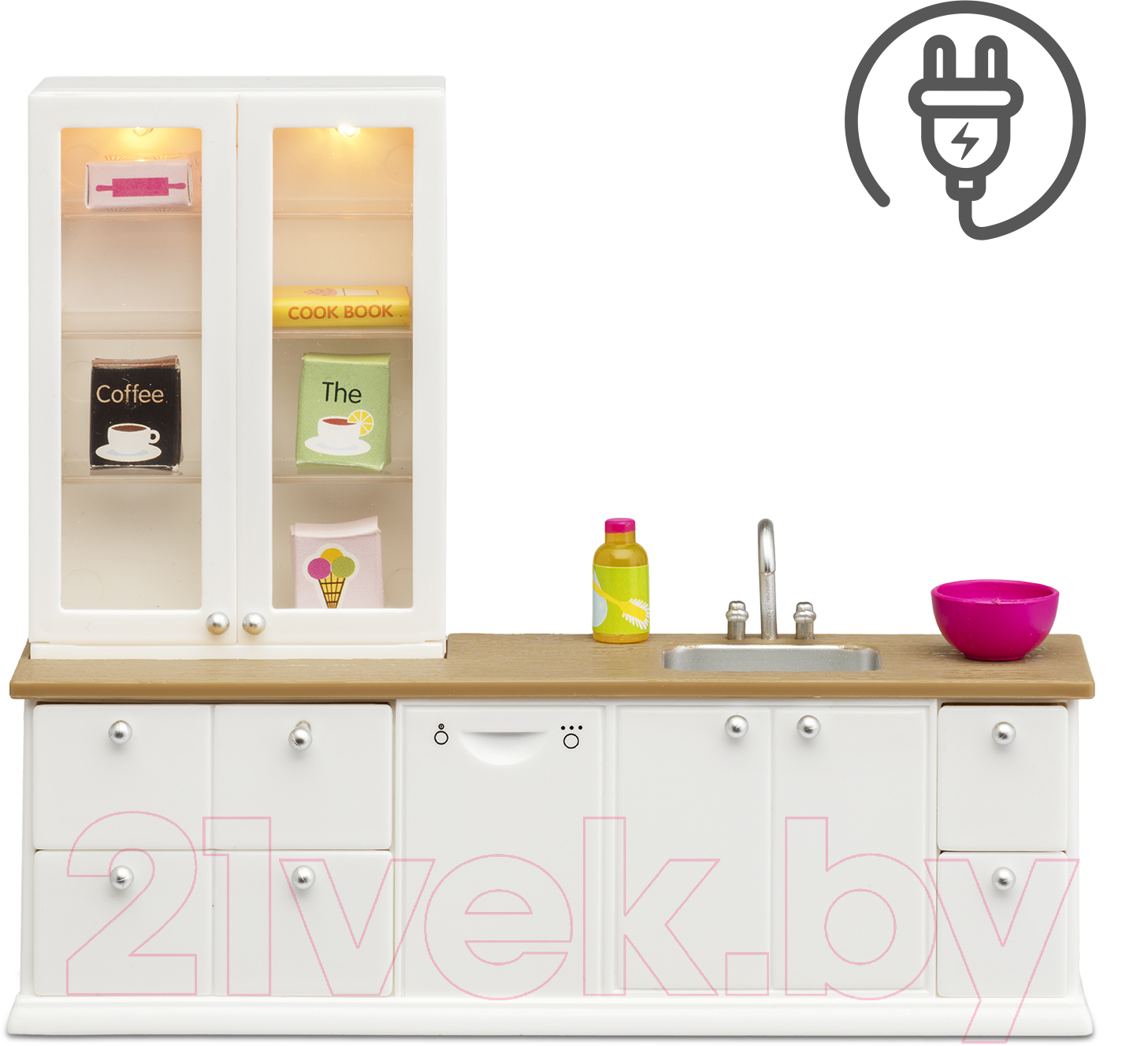 Комплект аксессуаров для кукольного домика Lundby Кухонный набор с буфетом / LB-60202600