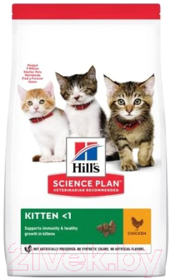 Сухой корм для кошек Hill's Science Plan Kitten Chicken / 604714 (1.5кг)