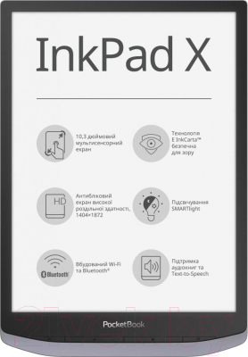 Электронная книга PocketBook 1004 InkPad X / PB1040-J-CIS (Metallic Grey)