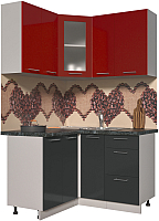 

Готовая кухня Интерлиния, Мила Пластик 1.2x1.3