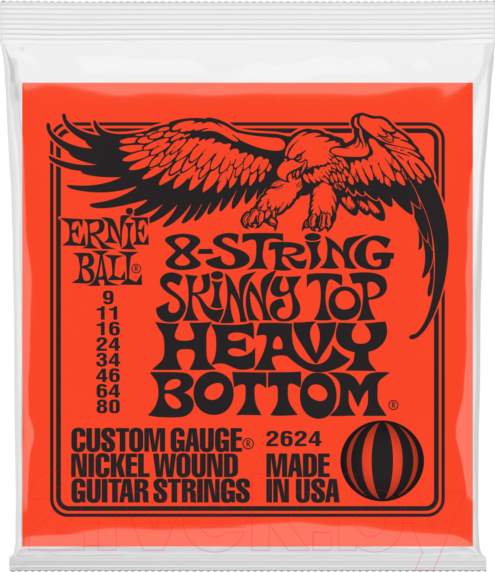 Струны для электрогитары Ernie Ball 2624 8-String Set