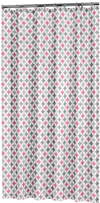 Шторка-занавеска для ванны Sealskin TXT Diamonds 235201350 (180x200, розовый)