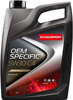 Моторное масло Champion OEM Specific C4 5W30 / 8209116 (4л) - 