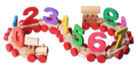 Развивающая игрушка Paremo Деревянный паровозик с цифрами / PE817-6 - 