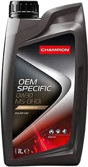 Моторное масло Champion OEM Specific MS-BHDI 0W30 / 8221965 (1л)