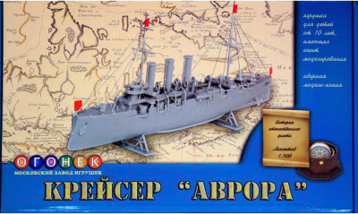 Сборная модель Огонек Крейсер Аврора 1:400 / С-181