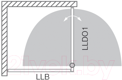 Душевой уголок Roltechnik Lega Line LLDO1/100+LLB/100 (хром/прозрачный)