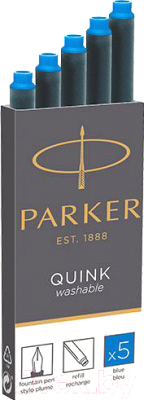 Чернила для перьевой ручки Parker Washable 1950383 (синий)