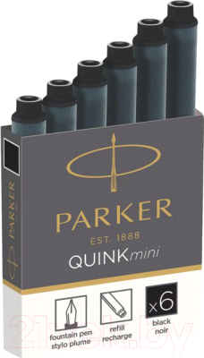 Чернила для перьевой ручки Parker Mini 1950407 (черный)