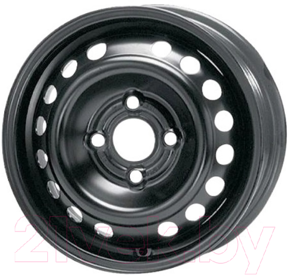 Штампованный диск Trebl 64A49A 15x6" 4x100мм DIA 56.6мм ET 49мм Black