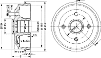 Тормозной барабан Stellox 60253705SX - 