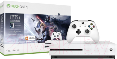 Игровая приставка Microsoft Xbox One S 1TB + Star Wars Jedi: Fallen Order / 234-01099