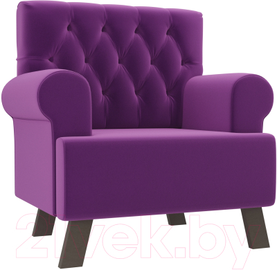 Кресло мягкое Mebelico Хилтон / 102946 (микровельвет, фиолетовый)