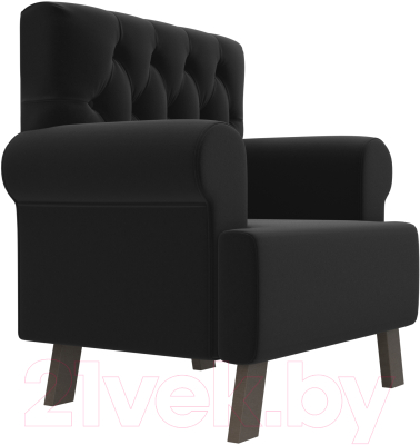 Кресло мягкое Mebelico Хилтон / 102947 (микровельвет, черный)