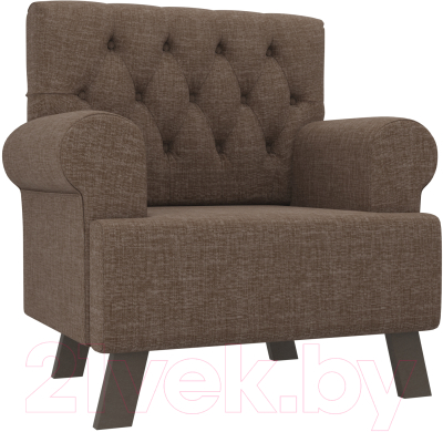 Кресло мягкое Mebelico Хилтон / 102949 (рогожка, коричневый)