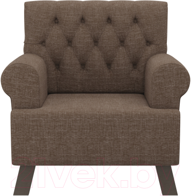 Кресло мягкое Mebelico Хилтон / 102949 (рогожка, коричневый)