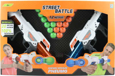 Набор игрушечного оружия 1Toy Street Battle / Т13652