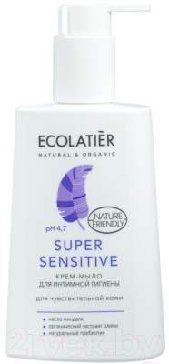 Мыло жидкое для интимной гигиены Ecolatier Super Sensitive крем-мыло для интимной гигиены для чувств. кожи (250мл)
