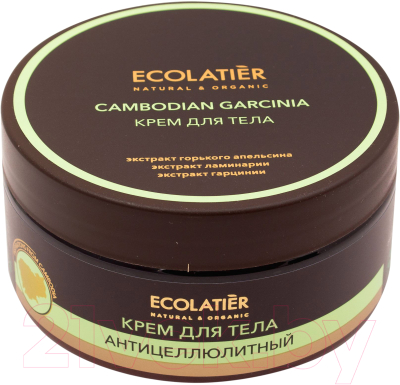 

Крем для тела Ecolatier, Антицеллюлитный камбоджийская гарциния