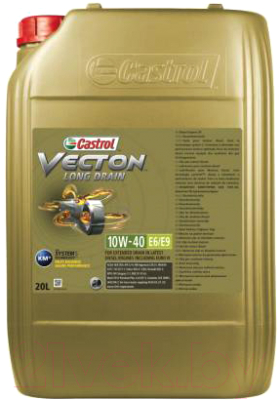 Моторное масло Castrol Vecton Long Drain 10W40 E6/E9 / 15B9D0 (20л)
