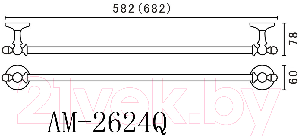 Держатель для полотенца Art&Max Antic AM-E-2624Q