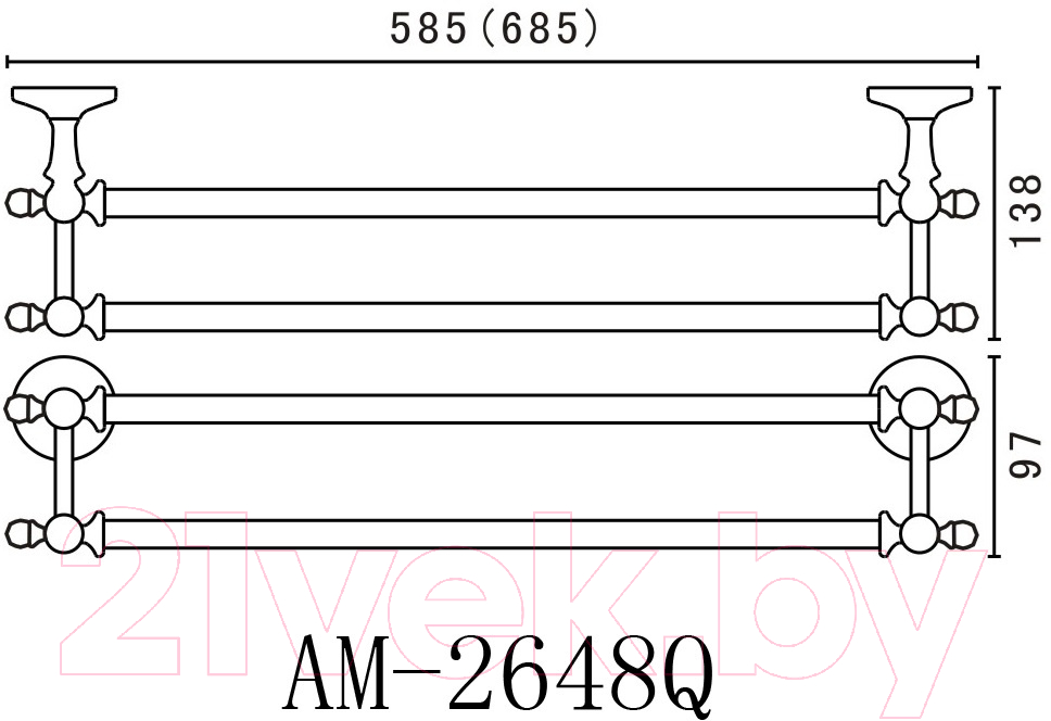 Держатель для полотенца Art&Max Antic AM-E-2648Q