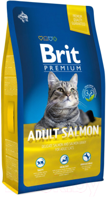 Сухой корм для кошек Brit Premium Cat Adult Salmon / 513130 (8кг)