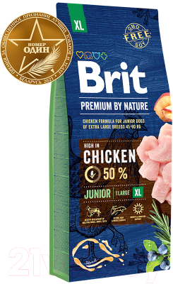 Сухой корм для собак Brit Premium by Nature Junior XL / 526505 (15кг)