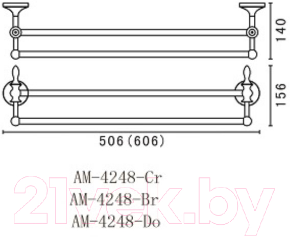 Держатель для полотенца Art&Max Bohemia AM-E-4248-Br