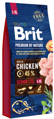 Сухой корм для собак Brit Premium by Nature Senior L/XL / 526482 (15кг)