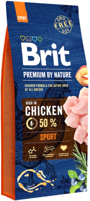 Сухой корм для собак Brit Premium by Nature Sport / 526673 (15кг)