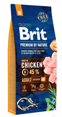 

Корм для собак Brit, Premium by Nature Adult M / 526352