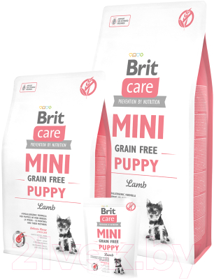 Сухой корм для собак Brit Care Mini GF Puppy Lamb / 520152 (7кг)