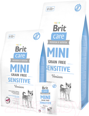 Сухой корм для собак Brit Care Mini GF Sensitive Venison / 520169 (2кг)