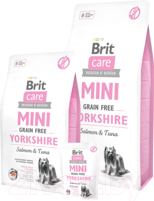 Сухой корм для собак Brit Care Mini GF Yorkshire Salmon & Tuna / 520190 (2кг)