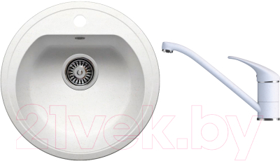 

Мойка кухонная Polygran, F-05 + смеситель Эко Низкий