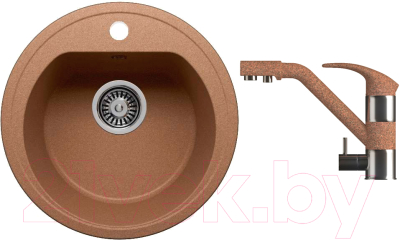 

Мойка кухонная Polygran, F-05 + смеситель Дуо