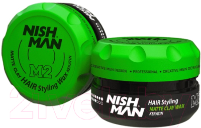 Глина для укладки волос NishMan M2 Hair Matte Clay матовая (100мл)
