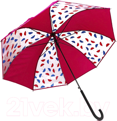 Зонт-трость Капелюш D-7 (розовый)