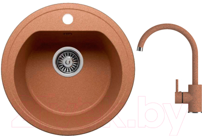 

Мойка кухонная Polygran, F-05 + смеситель Элара