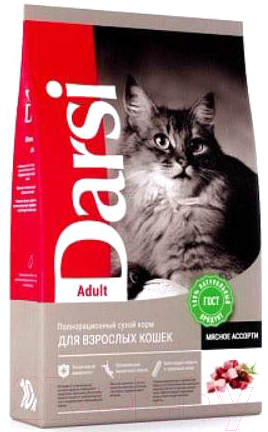 Корм для кошек Darsi Adult Мясное ассорти / 37179 (10кг)