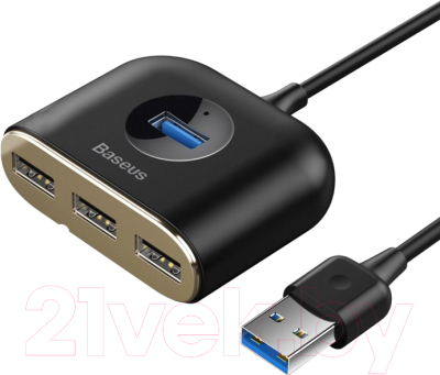 USB-хаб Baseus Type-C to USB3.0x1+USB2.0x3 / CAHUB-BY01 (черный)