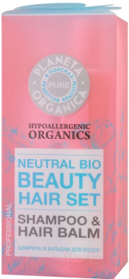 Набор косметики для волос Planeta Organica Beauty Hair Set шампунь+бальзам 2x280мл