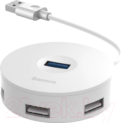 USB-хаб Baseus USB3.0 to USB3.0x1+USB2.0x3 / CAHUB-F02 (белый)