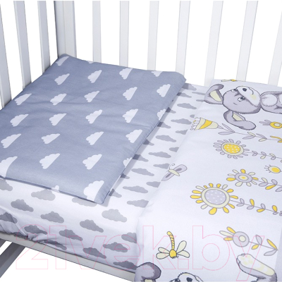 Комплект постельный для малышей Эдельвейс Лето (бязь, желтый)