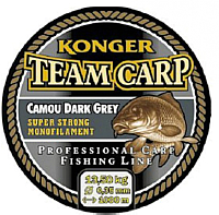 Леска монофильная Konger Team Carp Camou Dark Grey 0.28мм 1000м / 236001028 - 