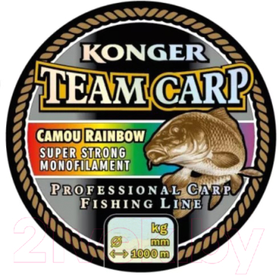 Леска монофильная Konger Team Carp Rainbow 0.28мм 1000м / 235001028