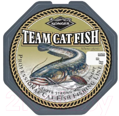 

Леска монофильная Konger, Прозрачный, Team Cat Fish 0.80мм 200м / 214003080