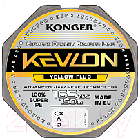 Леска плетеная Konger Kevlon X4 Yellow Fluo 0.14мм 150м / 250154014 - 