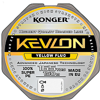 Леска плетеная Konger Kevlon X4 Yellow Fluo 0.16мм 150м / 250154016 - 